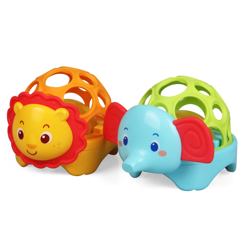 Baby Rattle Toys Soft Rubber Toy Cute Lion Elephant Teether Toys For Children Educational Infant Toys Hand Bell Fuuny Baby Toys