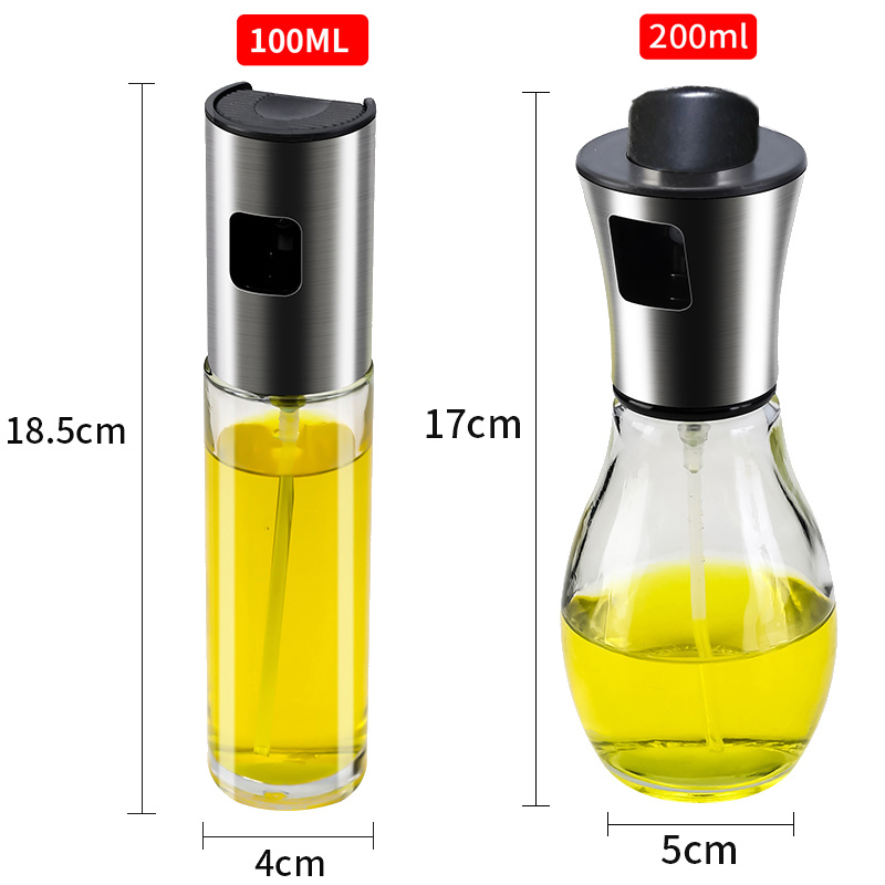 IWELAI Kitchen Baking Oil Chef Motor Oil Spray Empty Bottle Dispenser Cooking Tool Salad Barbecue Cooking Glass Oil Sprayer