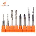 CNC Solid Carbide engraving bits milling cutter woodwork set 3.175mm 6.35mm 6mm shank router bits for carving wood tools
