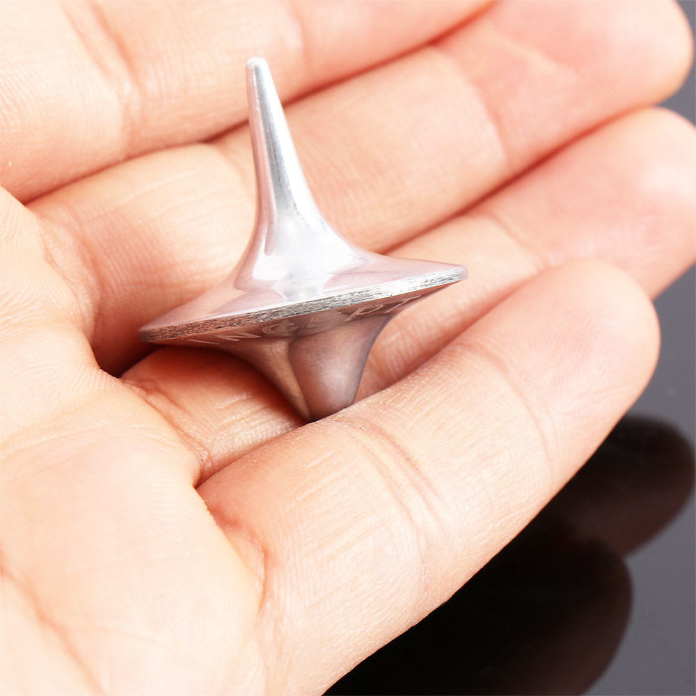 Metal Gyro Great Accurate Silver Spinning Top Hot Movie Totem Print Spinning Top 2019 New Arrival