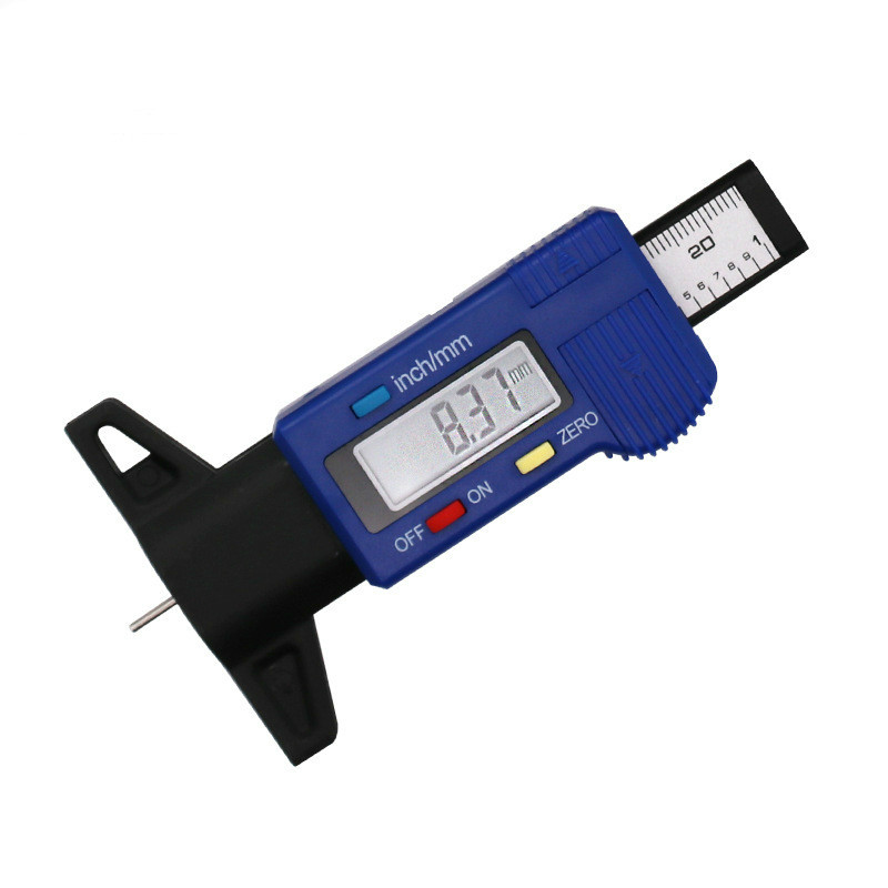 Digital Tire Tread Depth Gauge Meter Measurer LCD Display Tread Tire Tester Brake Shoe Pad For Cars Trucks Range 0-25mm