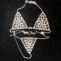 Classic round body chain accessories sexy shiny Rhinestone body chain bikini suit for Beach Women