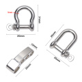 Stainless Steel U Anchor Shackle Screw Pin Paracord Bracelet Buckle 3 Styles Outdoor Survival Rope Fittings Paracord Accessories
