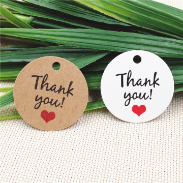 200Pcs/Lot 3cm Round Handmade With Love Kraft Paper Tags For DIY Gifts Bag Bottle Price Tags Luggage Tags Name Tags