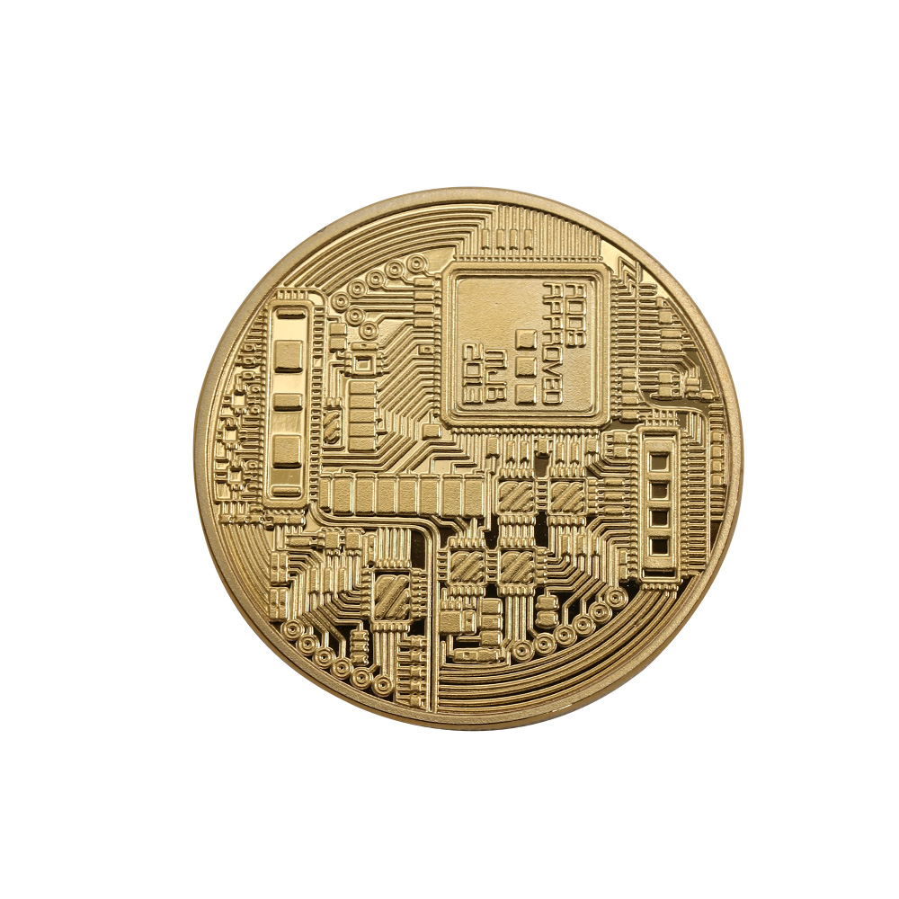 1pc Physical Metal Antique Imitation BTC Coin Gold Plated Physical Bitcoins Casascius Bit Coin BTC With Case Gift Art Collection