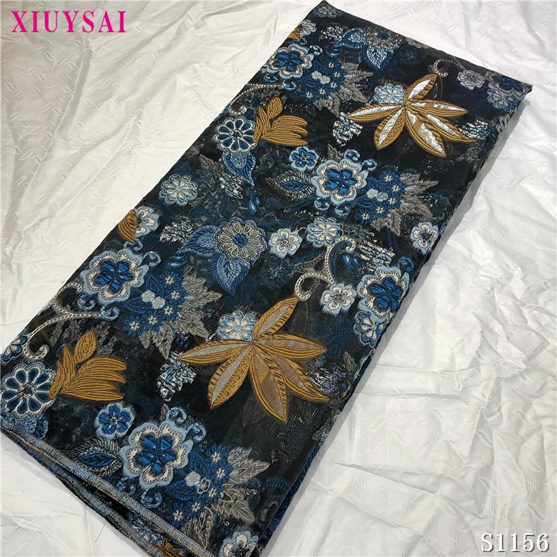 Brocade Lace Fabric, Nigerian Lace Fabric 2020 Maple Leaf Brocade Jacquard Lace, African Embroidery Fabric Clothes SL1156