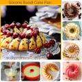 Silicone Baking Molds Cake Pan European Grade Fluted Round Bread Pie Flan Tart Trays 9 Inch Mould