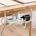 Table Bottom Power Cable Wire Storage Rack Adhesive Shelf Hanging Basket Socket Storage Rack Plug Holder Household Accessory