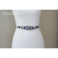 MissRDress Opal Bridal Belt Royal Blue Crystal Bridal Sash Rhinestones Wedding Belt Sash For Wedding Accessories JK934