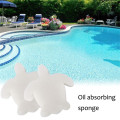 10Pcs Creamy Oil Absorbing Floating Spa Sponge Turtle Oil Absorbing Hot Tub Skimmer Scum Absorber Cleaners For Swimming Pool