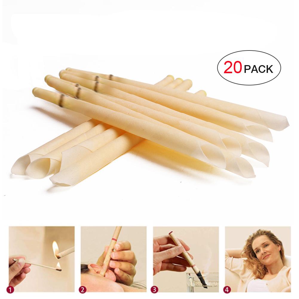 20PCS Cylinder Ear Cone Candles With Natural Bee Wax Paraffin For Ear Therapy Clean Coning Ear Treatment Beeswax Candle