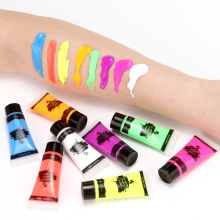 8 Pcs Body Art Paint Neon Fluorescent Party Festival Halloween Cosplay Makeup Kids Face Paint UV Glow Painting