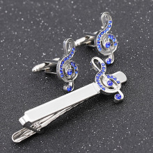 Hot Sale Fashion Musical Instrument Cufflink Music Note Men Cuff Link Metal Tie Clips Jewelry French shirt Cufflinks Gift