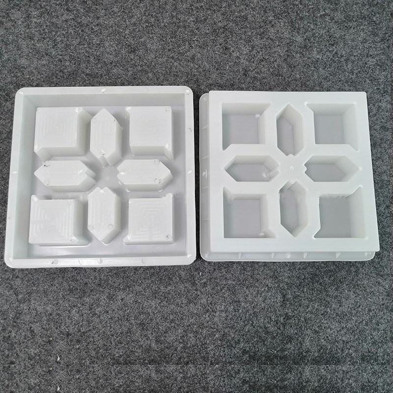 Cement Antique Brick Mold Square Garden Window Making Brick Mould 3D Carving Anti-Slip Concrete Plastic Paving Molds 40x40x7cm