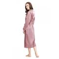 19 Momme Classic Full Length Silk Robe Bathrobe Oblique V-Neck Short Kimono Robe Bridesmaids Robe S-XXXL