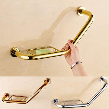 Bathroom Armrest Black/Gold/Chrome/Rose Gold Brass Bathroom Handle Bathtub Armrest Handrail Grab Bars Luxury Hand Bar Safety Bar