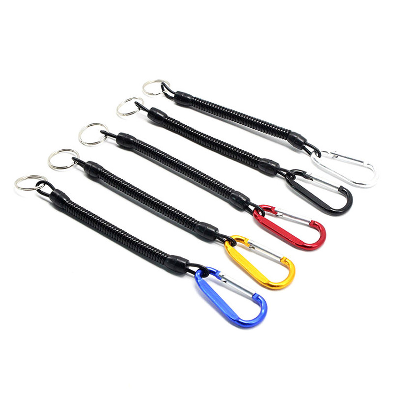 Fishing Lanyards Boating Ropes Retention String Fishing Rope with Camping Carabiner Secure Lock Fishing Tools Accessories