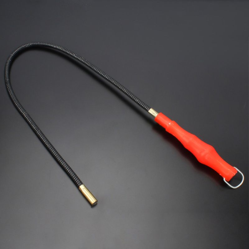 60cm Flexible Magnetic Pickup Tool LED Light Magnet Garage Tool Repair Pick Up Bendable Metal Grabber