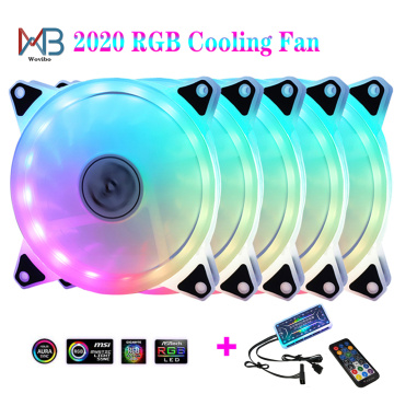 120mm Case Fan Cooler PC Air Cooling Fans Adjustable PWM 6PIN RGB Speed Color Radiator 12V Mute Computer Ventilador