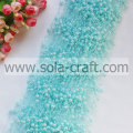 Top selling light sky blue faux wire pearl plastic pearl strands