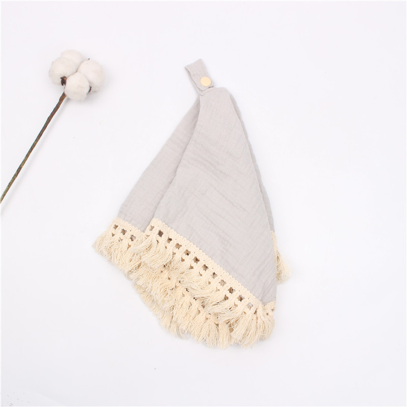 New Cotton Mini Baby Tassel Blanket with Pacifier Dummy Holder Infant Muslin Gauze Soother Towel Newborns Shower Gift