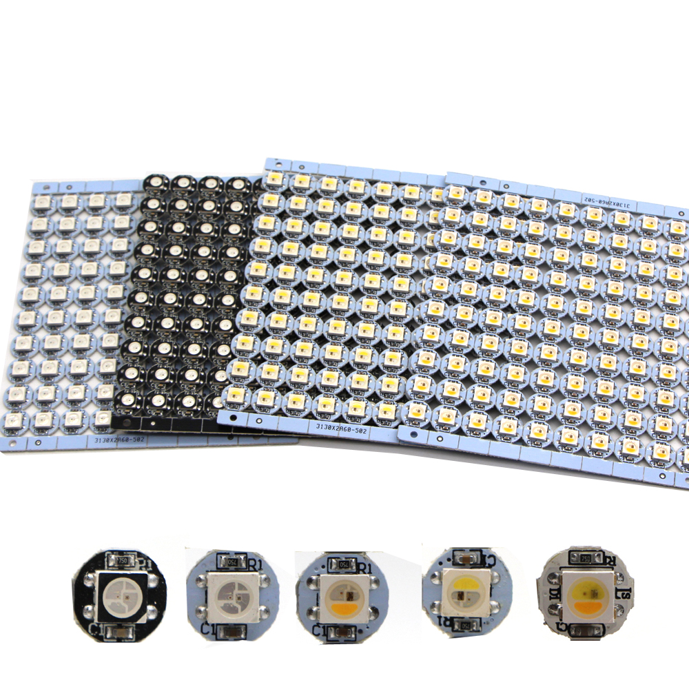 10~1000pcs WS2812B LED Chip with Heatsink Board Black/White PCB (10mm*3mm) DC5V WS2812 IC 5050 SMD RGB LED SK6812 RGBW RGBWW DIY