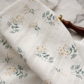 100cm*140cm Floral Jacquard Embroidery Cotton Gauze Stripe Dress Fabric Children