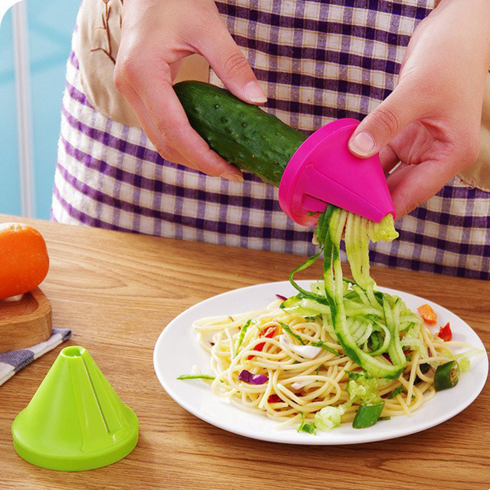 Kitchen Funnel Model Spiral Slicer Vegetable Shred Carrot Radish Cutter #XTN