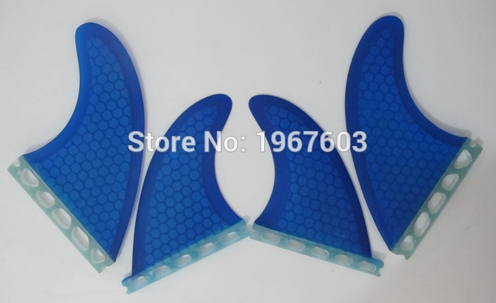 4pcs/lot Future Surf fin Glassfiber honeycomb G5 GX surfing fins quad set (2 piece G5 side fin, 2 piece GX center fin)