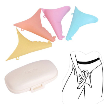 High Quality Multifunctional Female Urinal Outdoor Travel Emergency Portable Standing Silicone Urinal Storage Box