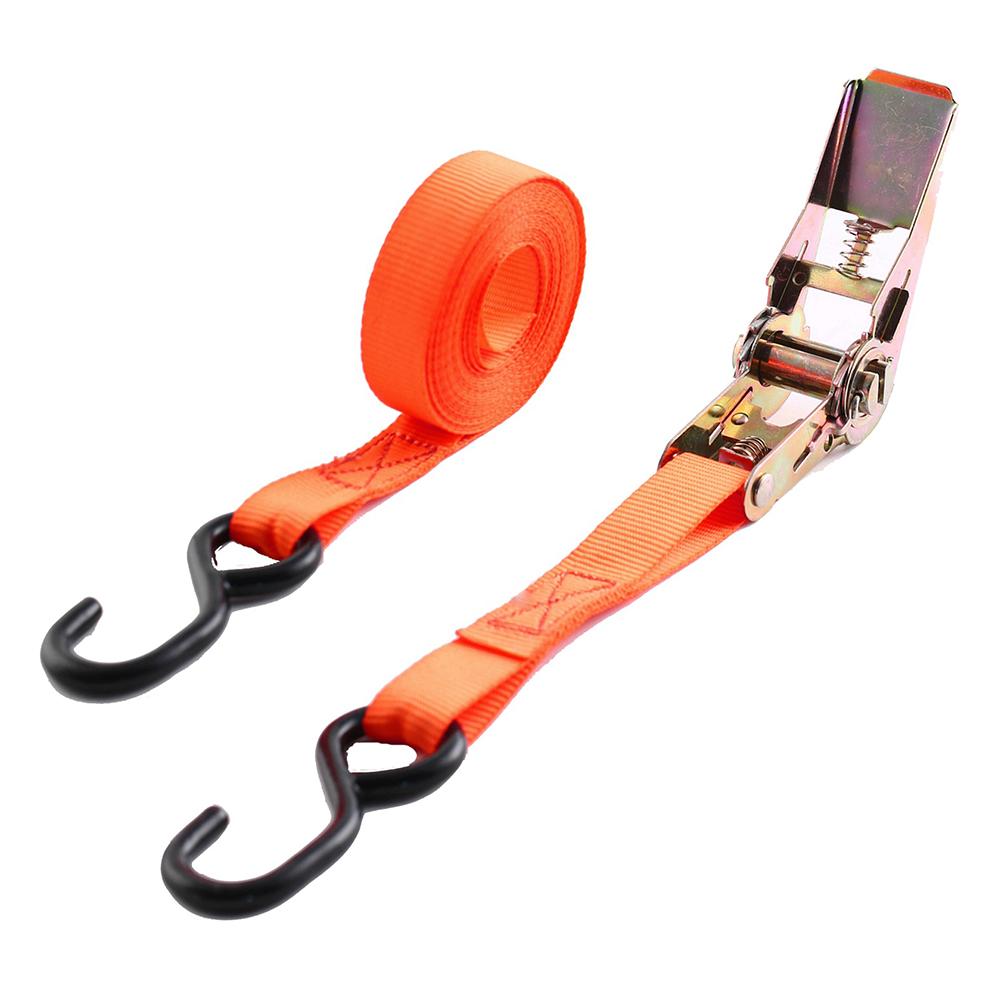 2pcs Ratchet Tie Down Straps Hold Secure Cargo Straps Hauling Truck Auto Straps Lashing Package Webbing Interior Accessories