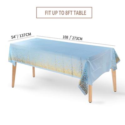 1Pcs 3 Different Colors Environmentally Friendly Disposable Tablecloth Gold Foil Printed Tablecloth Polka Dot Tablecloth