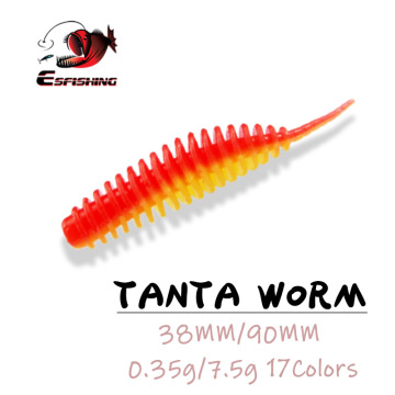 ESFISHING New Fishing Worm Lure Tanta 38mm 90mm 0.35g 7.5g Leurre Peche Squid Lure Fishing Tackle Bait