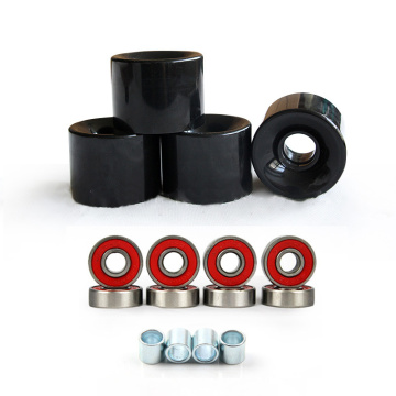 A Set Of 4 Pro Skateboard Wheels 78A Black+Abec 9 Bearings+ Spacers Repair Kit Skateboard Accessories New Arrival 2020