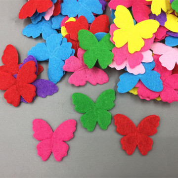 DIY 400pcs Mixed Colors butterfly-shape Die Cut Felt Cardmaking decoration 30mm