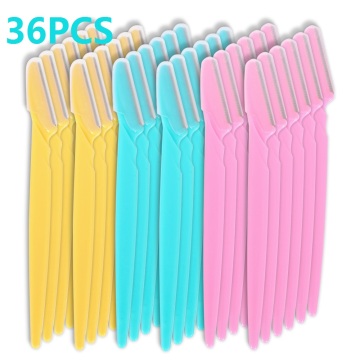 36pcs Portable Eyebrow Trimmer Hair Remover Set Eyebrow Scissors Facial Razor Eyebrow Remover Face Razor for Women