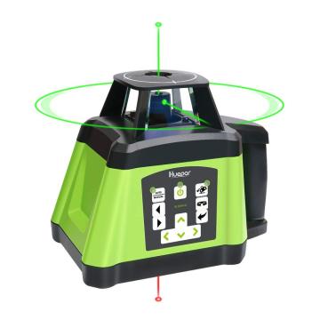 Huepar RL200HVG Green Rotating Beam,Horizontal&Vertical Line/Up&Down Dots,Electronic Self-Leveling Rotary Laser Level Kit