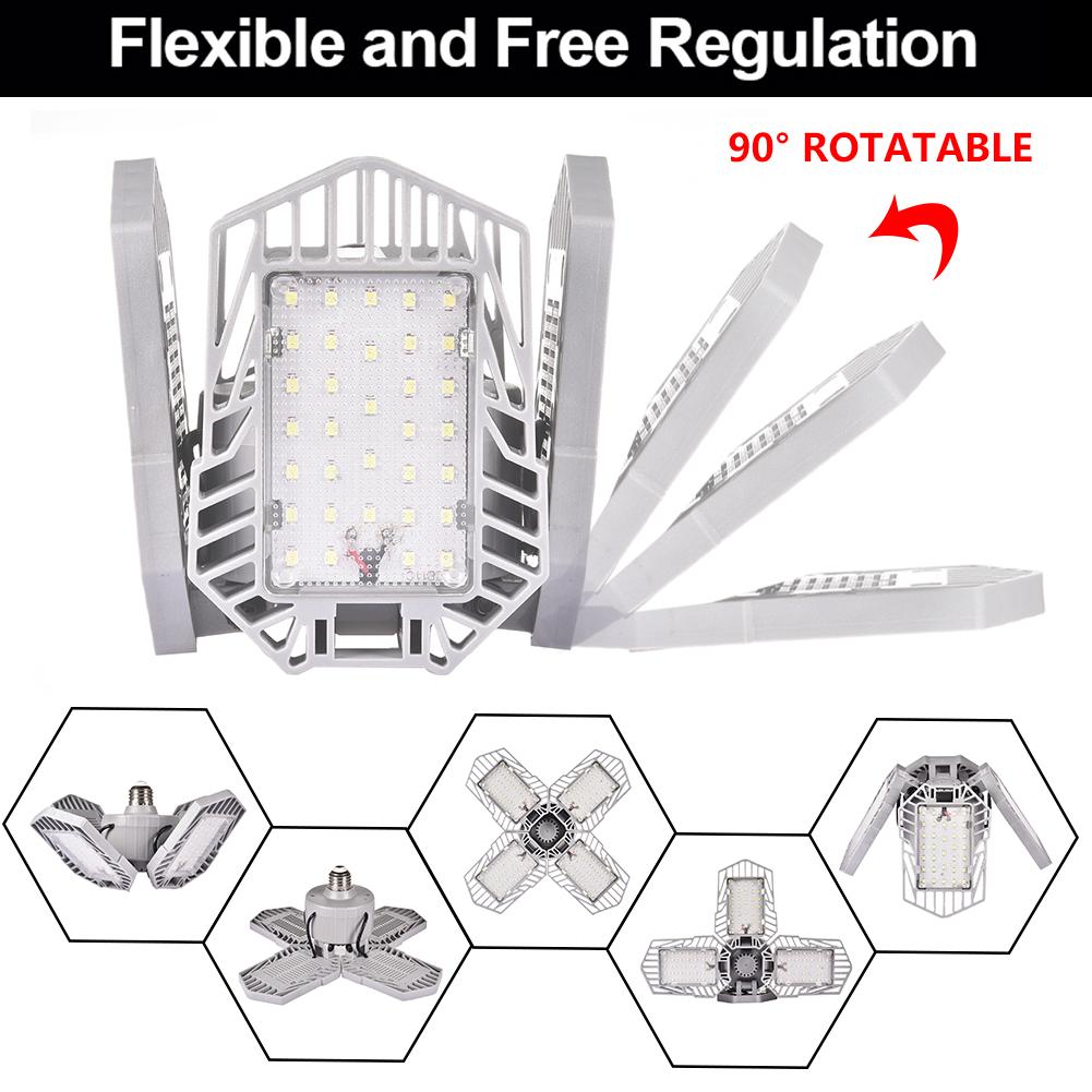 2PCS Super Bright Industrial Lighting 60W E27 LED Garage Light 360 Degrees Deformable Led High Bay Industrial Lamp For Workshop