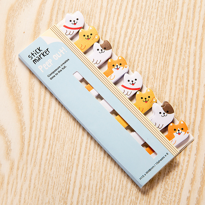 Kawaii Memo Pad Bookmarks Creative Cute Animal Sticky Notes index Posted It Planner Stationery School Supplies Paper Stickers