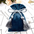 Pink Gold Velvet Bags With Tassel 11x15cm Purple Red /Blue Gray Pouches Jewelry Packing Bags Christmas Candy Wedding Gift Bags