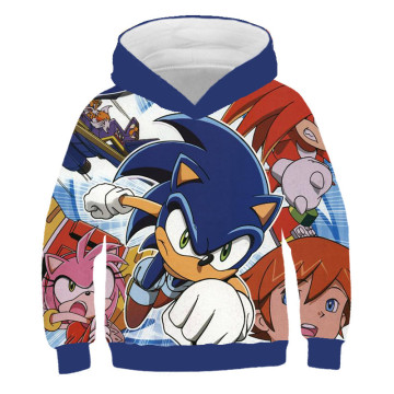 Kids Set Anime Super Sonic Hedgehog 3d Hoodies zipper Pullover baby Cartoon Sweatshirt Tracksuit/pants/family t shirt shorts 3