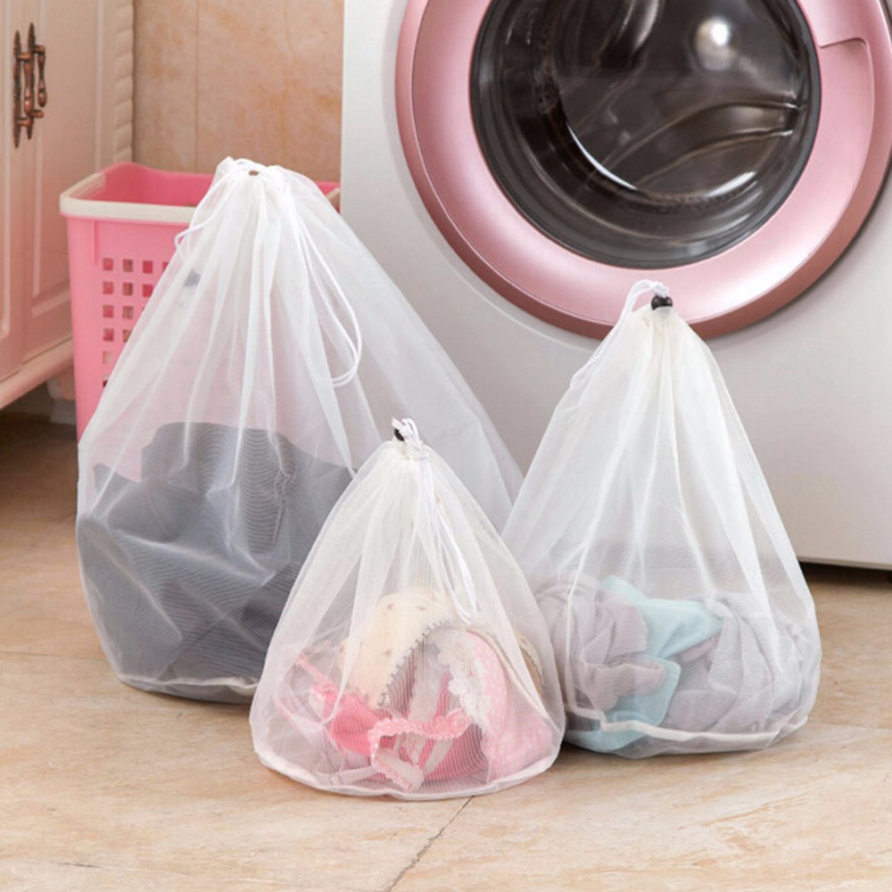 1 PCS 3 sizes Mesh Laundry Wash Bags Foldable Delicates Lingerie Bra Socks Underwear Washing Machine Clothes Protection Net