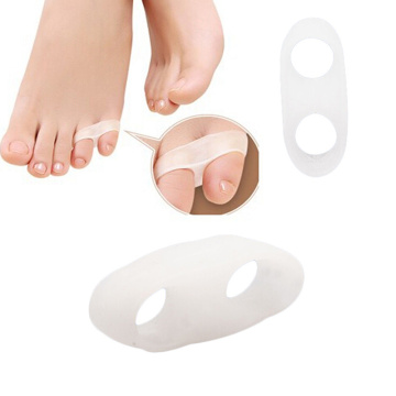 1Pair Pad On The Toe Little Thumb Silicone Daily Use Toe Bunion Corrector Guard Straightener Finger Toe Separator Foot Care Tool
