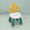 Cartoon Backrest Children Stool Thickened Student Plastic Chair Baby Kids School Dining Chairs Non-slip Household Small Bench