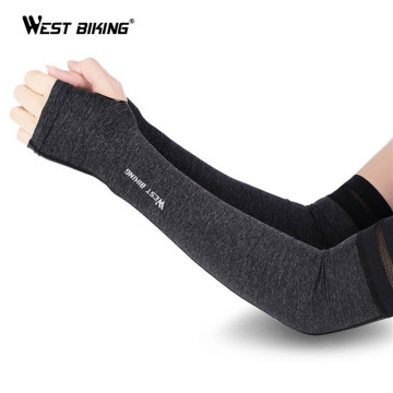 WEST BIKING Cycling Arm Sleeves Breathable Quick Dry Running Basketball Arm Sleeves Elbow Pad Fitness UV Protection Arm Sleeves