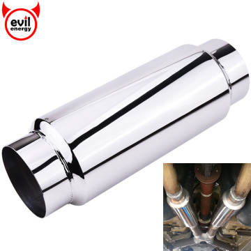 EVIL ENERGY Universal Muffler Exhaust Tip Stainless Steel Tip 4 Inch Inlet/Outlet Muffler Exhaust Pipe