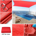 300D 160GSM Bright Red Polyester Oxford Fabric Square Rectangle all size Shade Sail Swimming Pool Cover Tent Waterproof