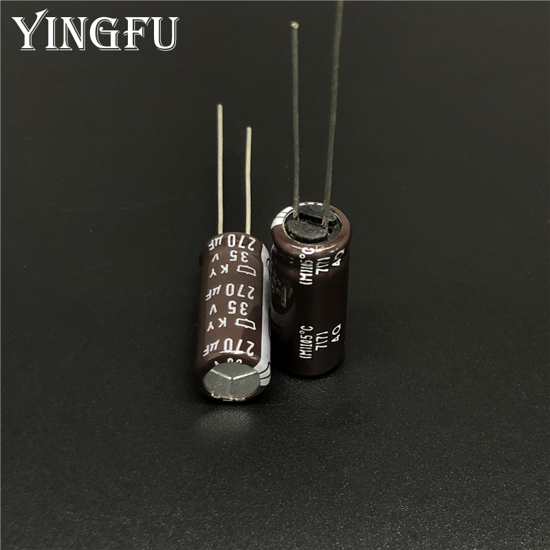 10pcs 270uF 35V NCC KY Series 8x20mm Low Impedance ESR 35V270uF Aluminum Electrolytic Capacitor