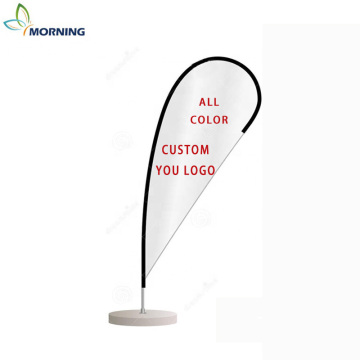 Morning custom teardrop table flag aluminum alloy banner display table roll up banner