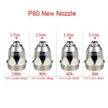 Durable 100pcs P80 Inverte Plasma Cutter Cutting Gun Plasma Consumable Cutting Torch Accessories Nozzle Tips Electrode CNC 100PK